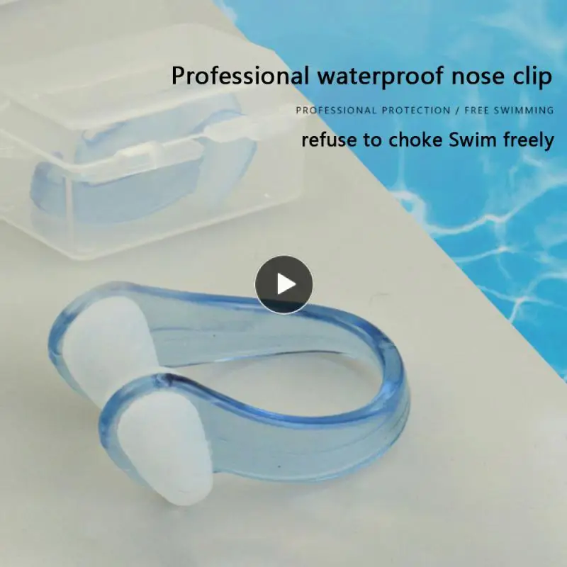

Anti-skid Silicone Swimming Nasal Clip Soft Noseclip Waterproof Antrum Punch 3d Particle Design Durable