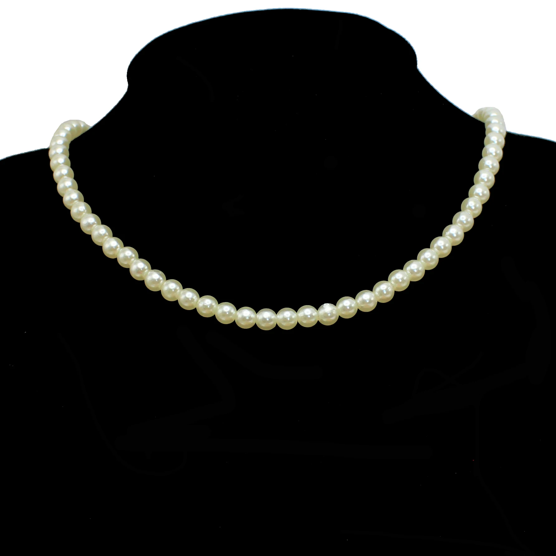 4-6 мм бежевое ожерелье с подвеской из искусственного жемчуга для женщин