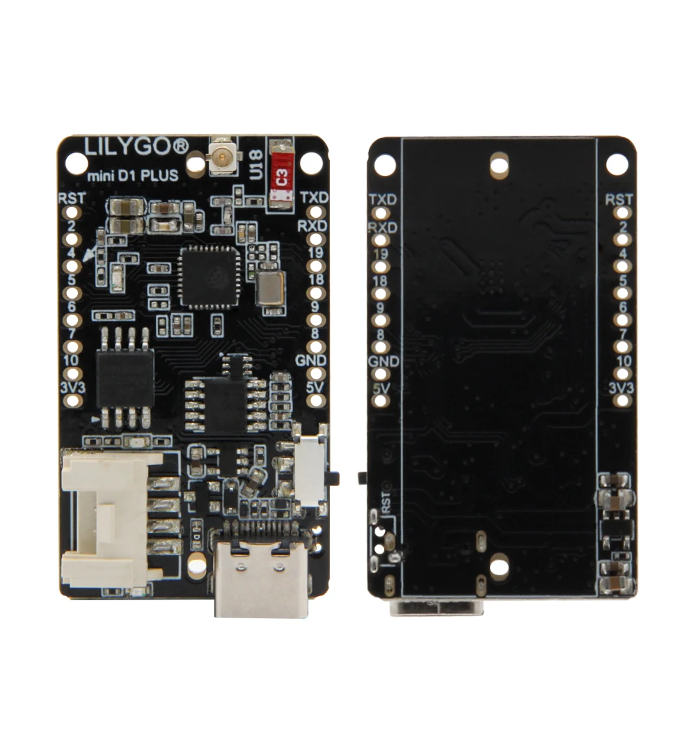 

LILYGO®TTGO T-OI Plus ESP32-C3 MCU Беспроводная плата схем разработки модуля Wi-Fi Bluetooth с держателем аккумулятора 16340