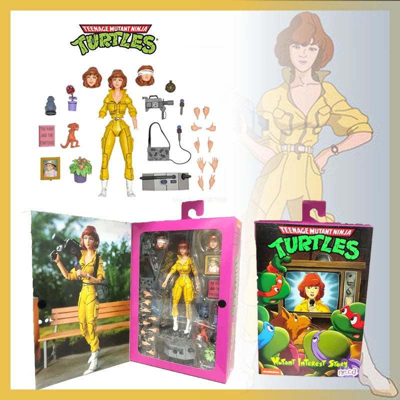 

Original Neca 54233 Teenage Mutant Ninja Turtles Action Figure Female Journalists Anime April O'Neil Tmnt Doll Figures Gift