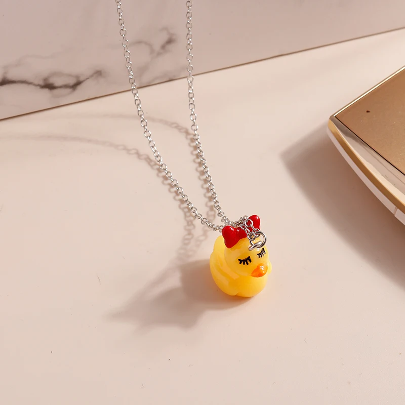 Aihua Новое 3D мультяшное ожерелье с желтой уткой для женщин и детей креативные