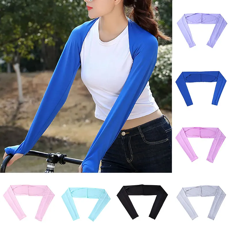 

One-Piece Arm Sleeves Sports Cycling Sleeves Sun Anti-UV Hand Cover Cooling Sunscreen Running Fishing Cycling Arm Sleeves