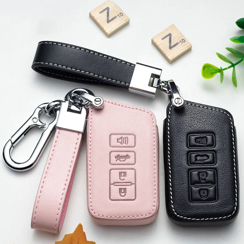 

Leather Car Remote Key Full Cover Case Keychain For Lexus US GX NX GS RX IS RC ES UX LX LC 570 200 200T 250 300 350 LS450H 300H
