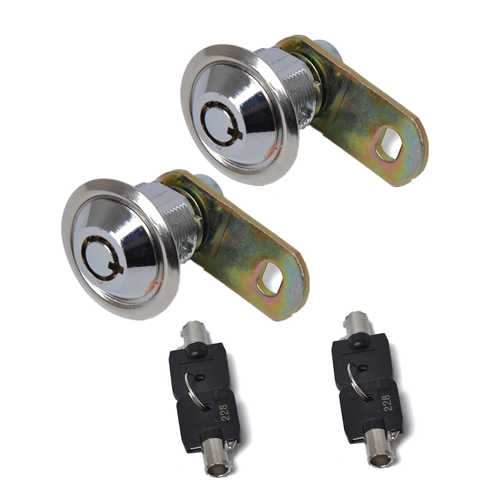 

2PCS Tool Box Lock 5/8" Tubular Cam Lock 90 Degree Hook Cam Replacement Lock Zinc Alloy