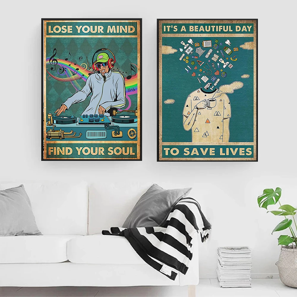 

Постер с цитатами «потерять разума», «найти вашу душу», настенные художественные принты, Картина на холсте, настенные картины в скандинавск...