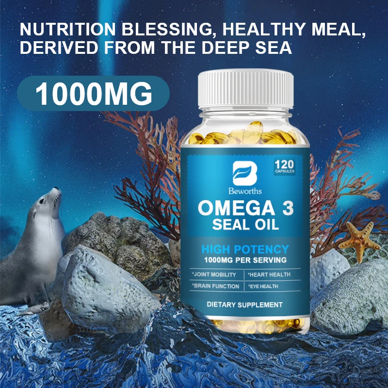 

Масляные капсулы BEWORTHS Omega 3 Seal с EPA DPA DHA помогают поддерживать здоровье мозга, сердца и глаз, подвижность суставов, иммунная поддержка рыбьего масла