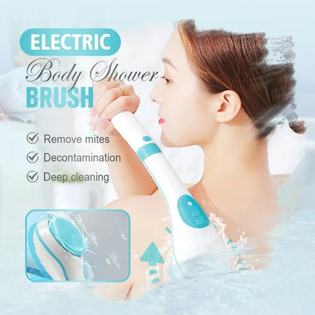 

Bathroom Storage Bins Plastic Shower Massage Body Body Cleaning Handheld Brush Electric Bathroom Products