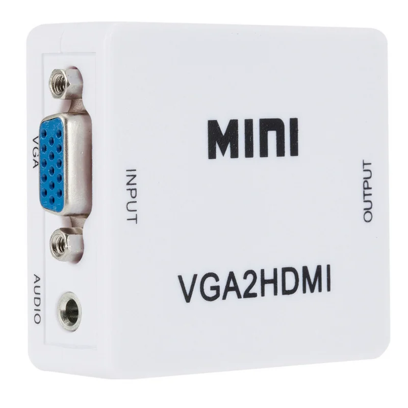 Видеоадаптер с VGA на HDMI-совместимый Разъем 1080P VGA2HDMI Mini ПК ноутбуком для проектора