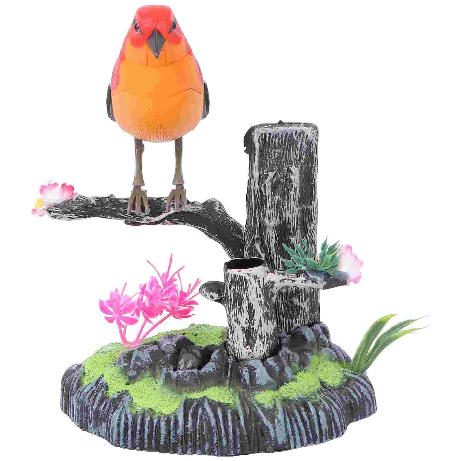 

Bird Toy Singing Chirping Toys Kidsbirds Talking Animatronics Christmas Animal Tree Decoration Robot Electronic Pets Sensor