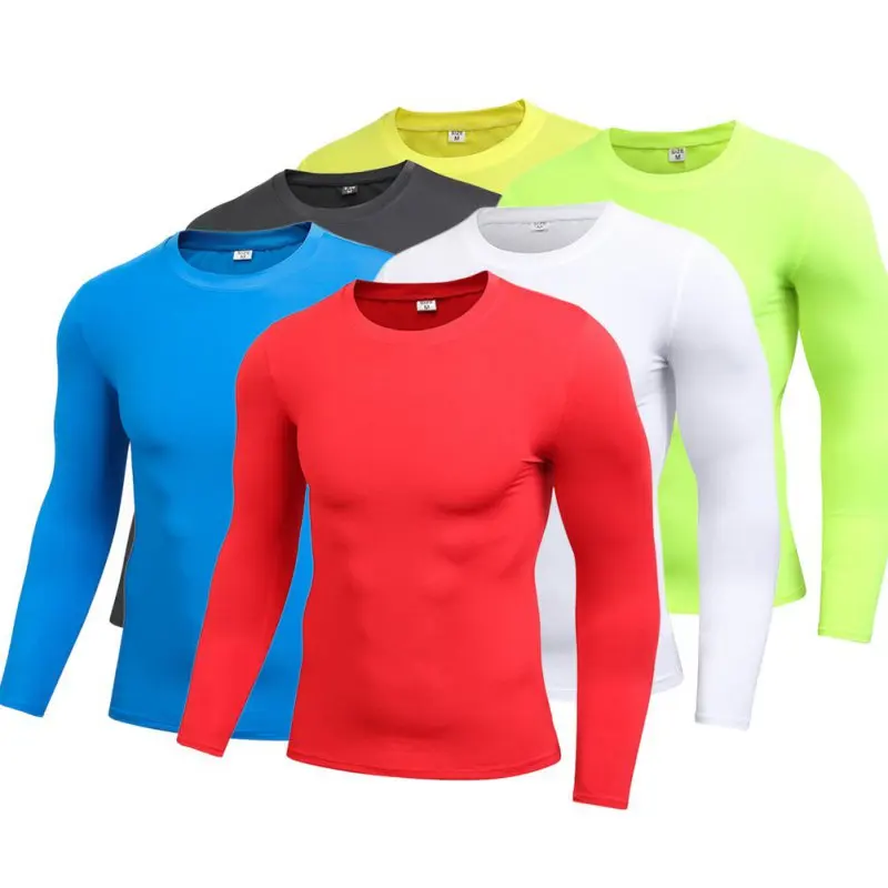 

Mens Quick Dry Fitness Compression Long Sleeve Quick Dry Baselayer Body Under Shirt Tight Sports Gym Wear Top Shirt