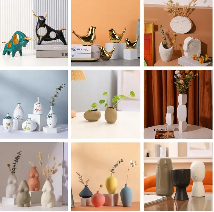 Скандинавский пузырь Кролик Девочка полимерная ваза магазин аксессуаров