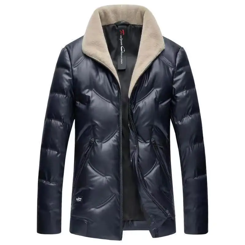 New Winter Mens Duck Down Jackets Business Casual High Quality Warm Male Brand Clothing Slim Fit Turn Down Collar Western Style