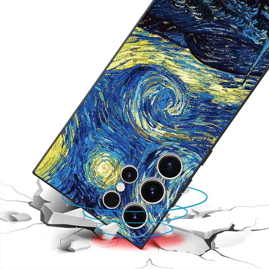 Черный мягкий чехол для телефона Van Gogh Sunflowers для Samsung Galaxy S23 Ultra S20 S24 Plus S25 Edge S21 FE (art.: 3920d170f812c) - 3920d170f812c