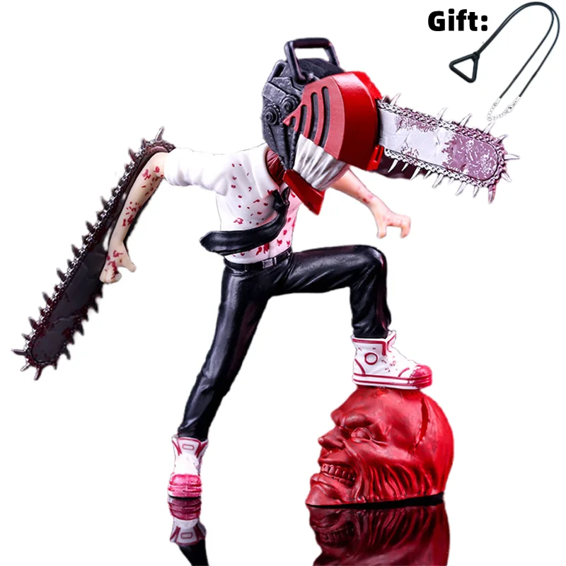 

In Stock 18Cm Q Verision Chainsaw Man Anime Figuras Power Denji Collectile Model Action Figure Toys Not Original