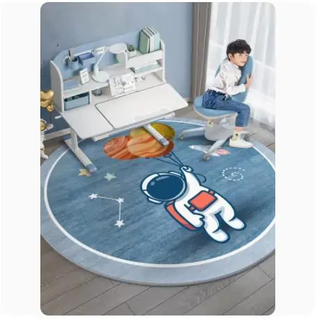 

Round Cartoon Cute Space Kid Living Room Bedroom Computer Cchair Home Decoration Non-Slip Floor Mat
