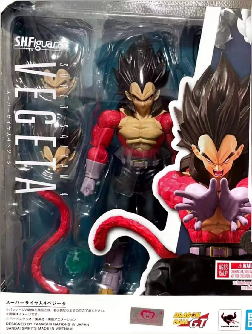 Фото Фигурки BANDAI SPIRITS S.H.Figuarts Super Saiyan 4 Vegeta, коллекционные аниме-фигурки Dragon Ball GT, подарки для хобби №2