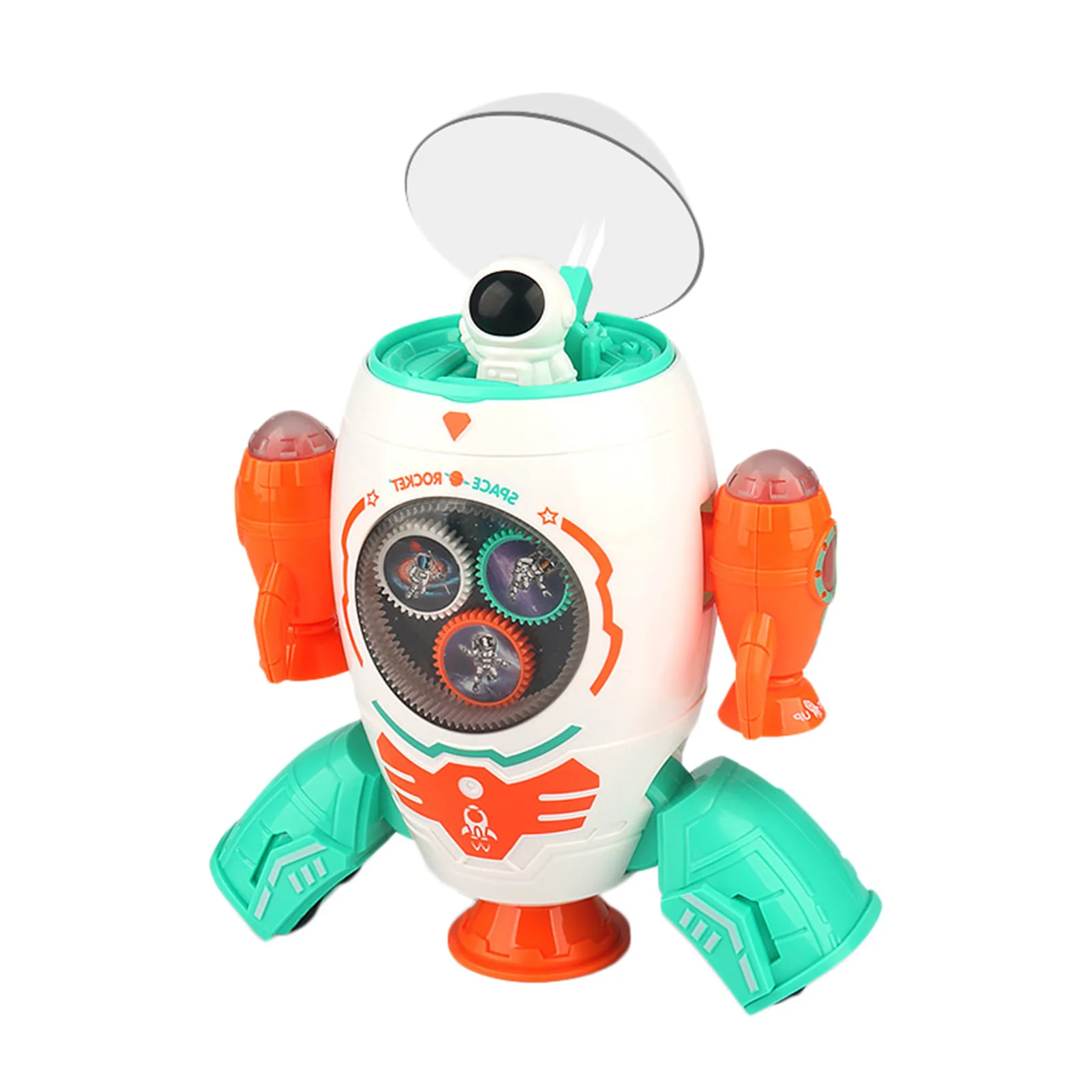 

Children's Electric Rocket Toy Cartoon Flashing Light Sound Music Rocket Toy 2022 New Kids Birthday Gifts Educational Toys