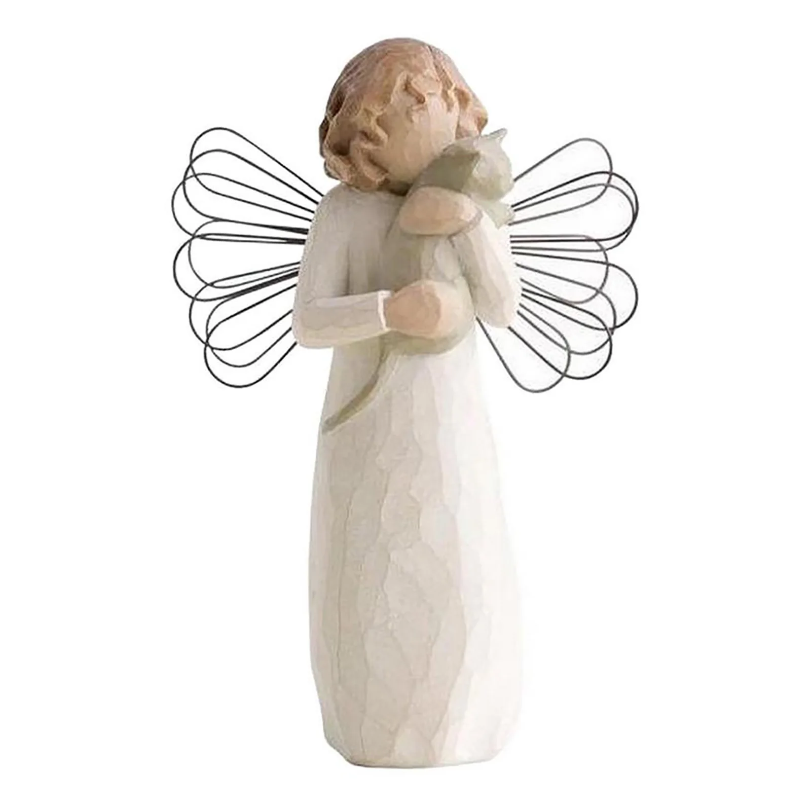 

Seasonal Décor Angel Ornament Angel Sculpture Exquisite Figurine Angel Of Hope Hand-Painted Home Decoration Home Garden