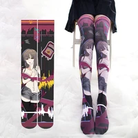 japanese two dimensional animation women stockings 3d printing personality creative thigh high socks kawaii sexy party stocking