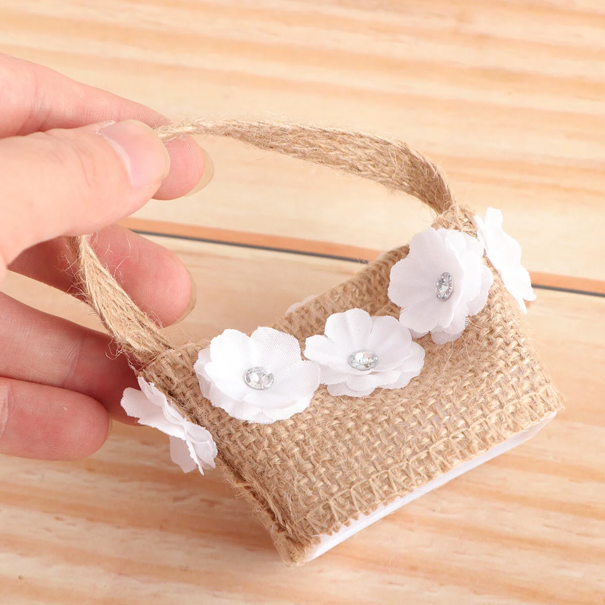 

4 Pcs Wooden Basket Linen Organizers Storage Bride Artificiales Para