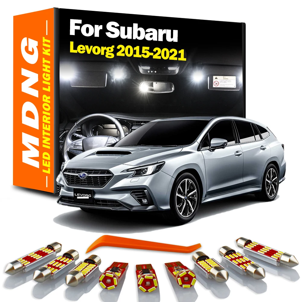 

MDNG 8Pcs For Subaru Levorg 2015 2016 2017 2018 2019 2020 2021 LED Interior Map Dome Light Kit Car Accessories Led Bulbs Canbus