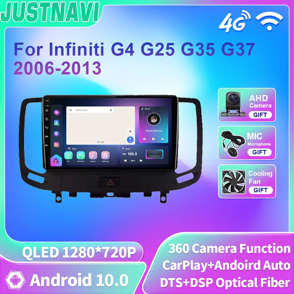 

Автомобильный мультимедийный плеер JUSTNAVI QLED Android для Infiniti G4 G25 G35 G37 2006-2013 GPS Carplay GPS-навигация No 2din DVD