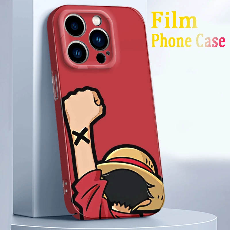

Anime One Piece Luffy Catoon Phone Case For Apple iPhone 14 13 12 Mini 11 XS Pro Max X XR 8 7 Plus SE Feilin Film Hard Cover