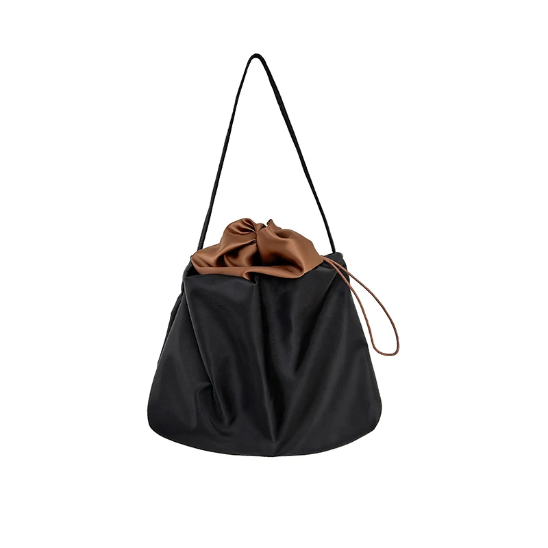 

2023 New Casual Nylon Small Women's Bags Ladies Shoulder Bag Korean Style Drawstring design Handbag Whole Sale