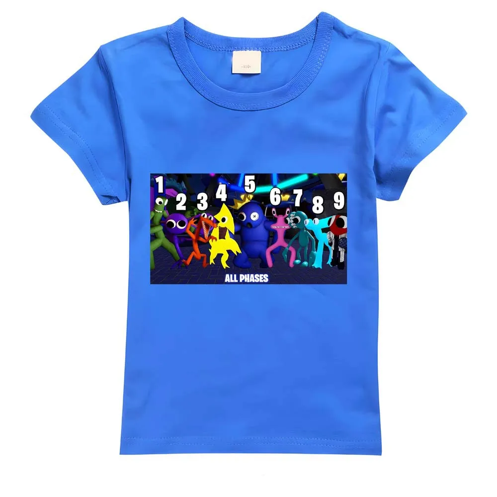 

Rainbow friend Chapter 2 Kids Shirt Yellow Cyan T Shirt Baby Girls Summer Short Sleeve Tops Teenage Funny Tees 10 12T Boy Tops