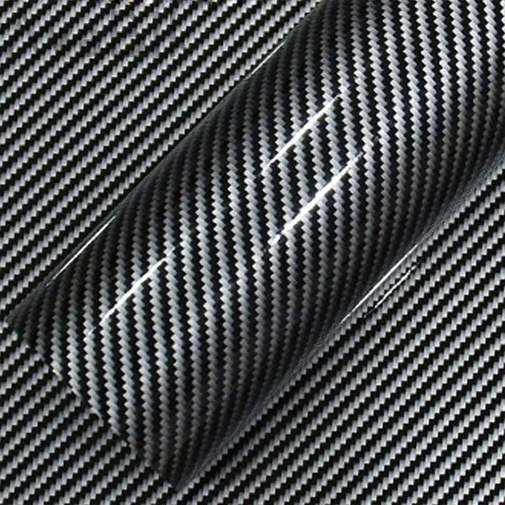 Автомобильные наклейки ПЭТ 2D глянцевая черная серебристая виниловая пленка из