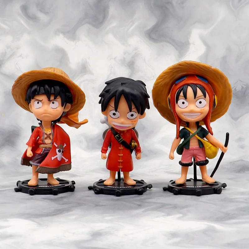 Милая Соломенная Шляпа Фигурка Луффи-модная Игрушка Кукла Настольное Украшение