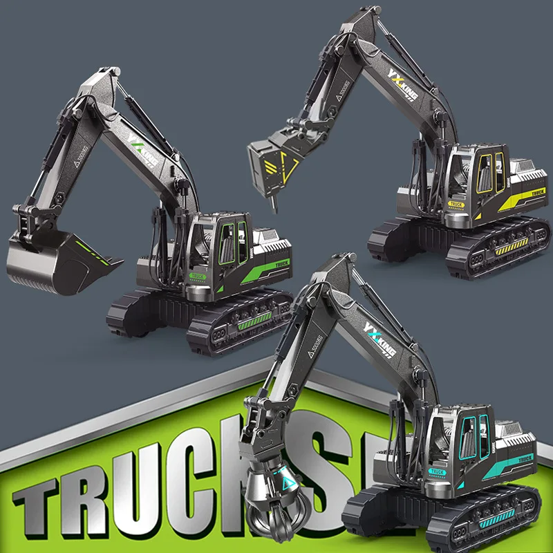 

Большой инерционный инженерный автомобиль, детский игрушечный автомобиль, экскаватор для мальчиков, буровая модель