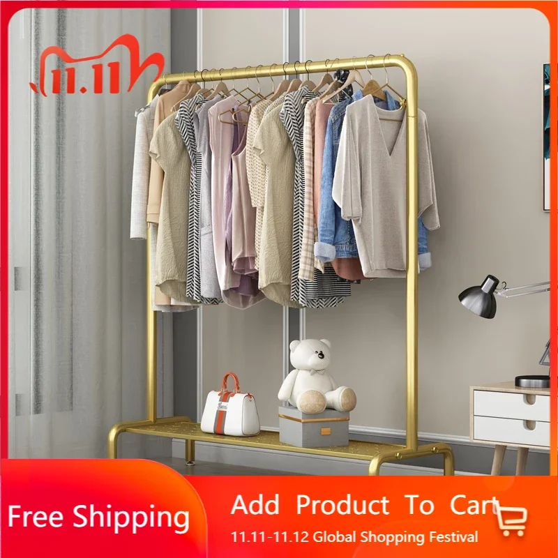 

Bedroom Clothes Rack Hanging Metal Entrance Living Room Cloth Hanger Stand Rack Perchero Multicolgador Modern Furniture Home