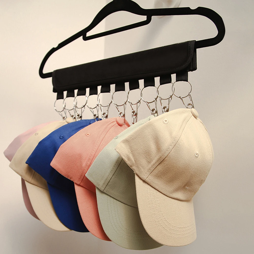 Складная бейсбольная стойка вешалка для шляпы полотенец зажим нержавеющий шкаф