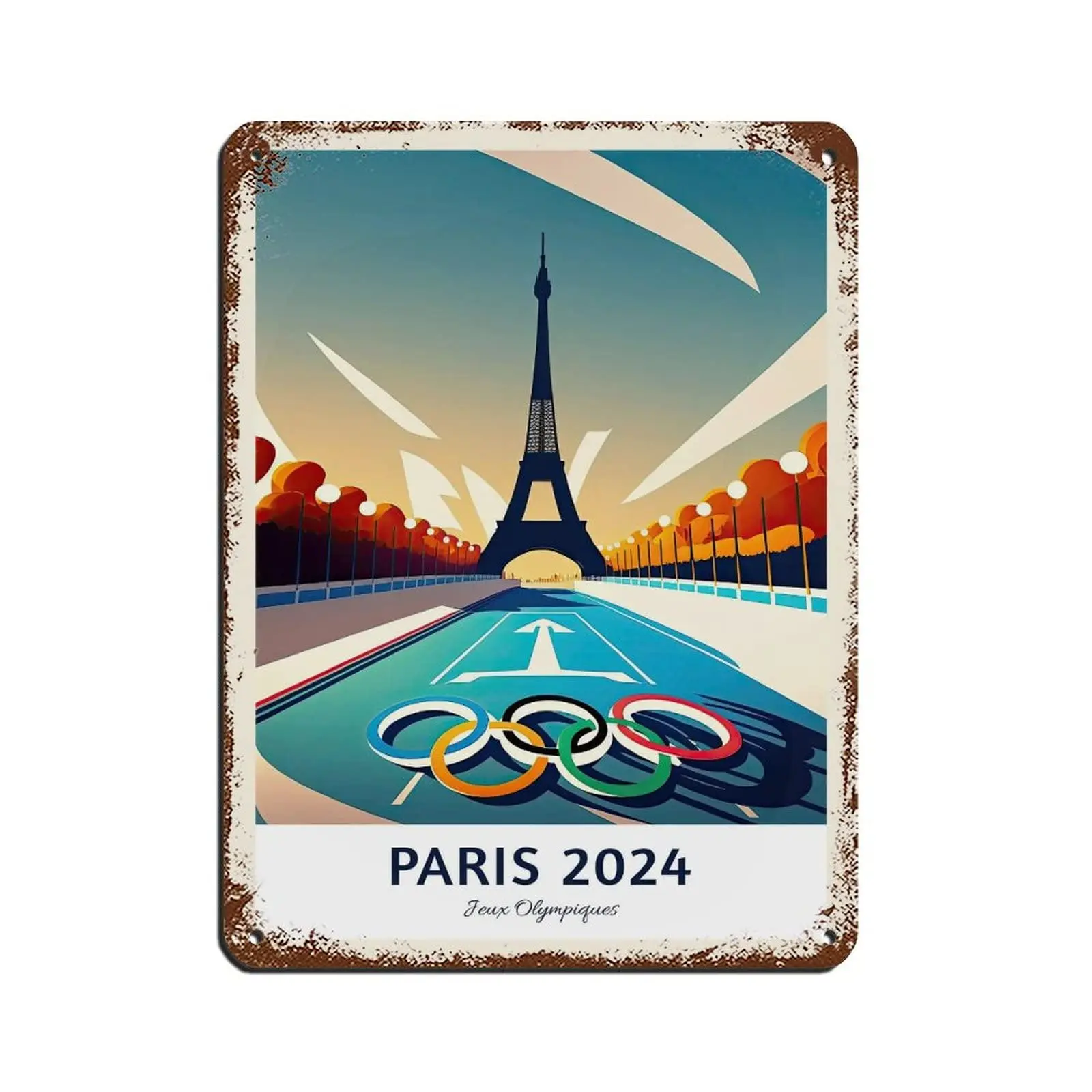 Летний постер для путешествий AMTETE 2024 ретро металлический жестяной знак шикарное