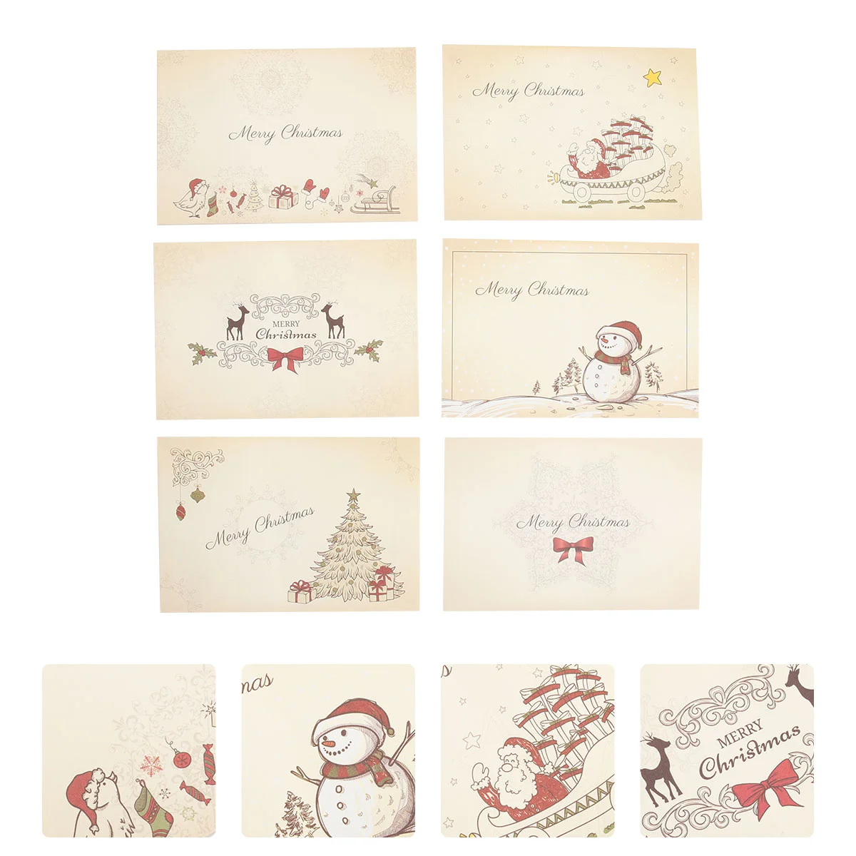 

6 Pcs Christmas Wallet Envelopes Christmas Envelope Gift Wrap Paper Greeting Kraft Party Supply Festival Cards Wrapper Wedding