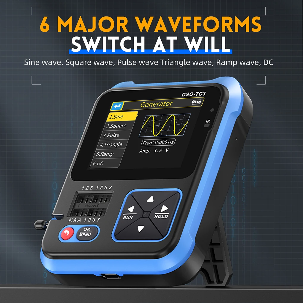 

DSO-TC2 Tester Digital Oscilloscope Multi-function Diode Signal Generator LCR Detect PWM Out High Configuration