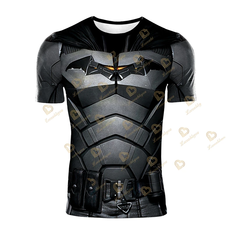 New Summer 3D Printed Anime T Shirt Men Comics Cosplay Men T-Shirt Compression Superhero Short Sleeve Shirts Tops&Tees