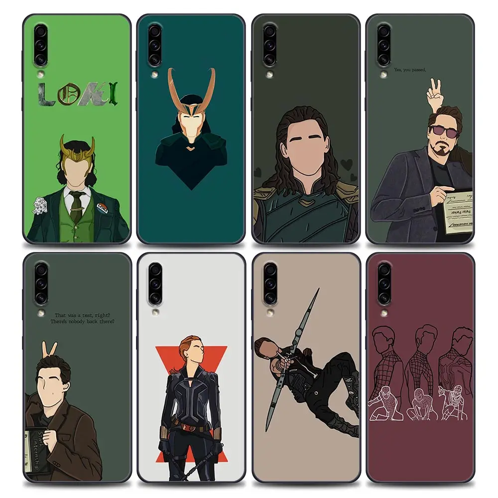 

Funda Coque Case for Samsung A10 A20 A30 A40 A50 A60 A70 A90 Note 8 9 10 20 Ultra 5G TPU Case Capa Cover Loki No Face Art Marvel