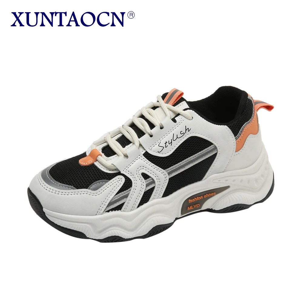 

Net red father shoes female Spring and autumn show foot small sports casual shoes 2023 new double net new tide shoes students