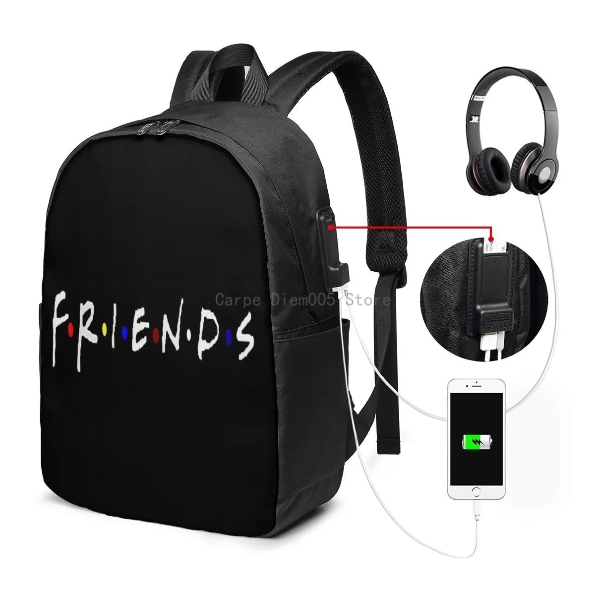 

Friends USB Backpack 17 In