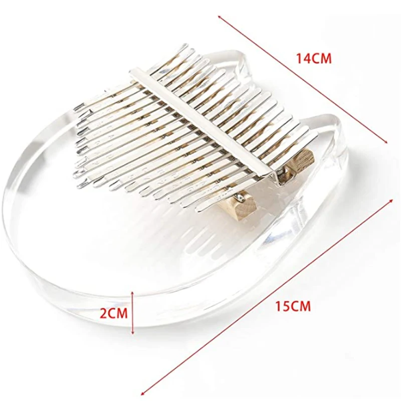 2022 New 17 Keys Kalimba Cat Claw Acrylic Body Musical Instruments Portable Purple Bear Small Waist Keyboard Pronunciation Box |