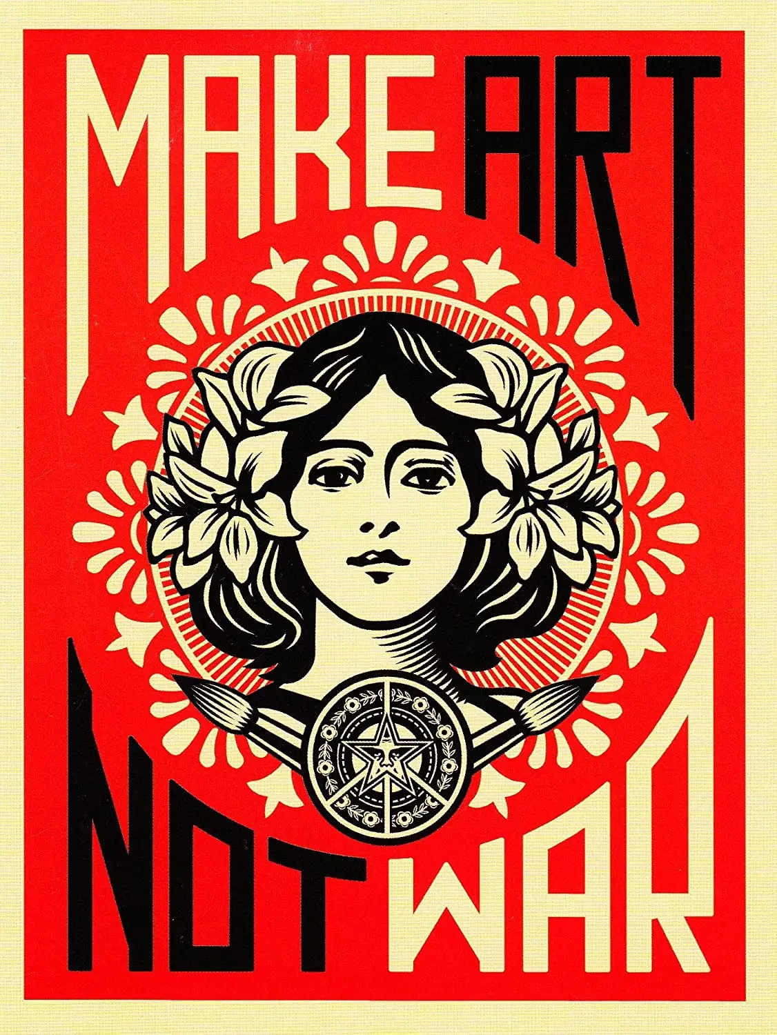 

Make Art Not War Anti-War Peace Poster metal sign