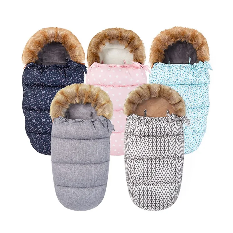 

Thicker Envelopes In Stroller Baby Sleeping Bag Newborn Winter Sacks Windproof Warm Sleepsack Baby Footmuff For Stroller