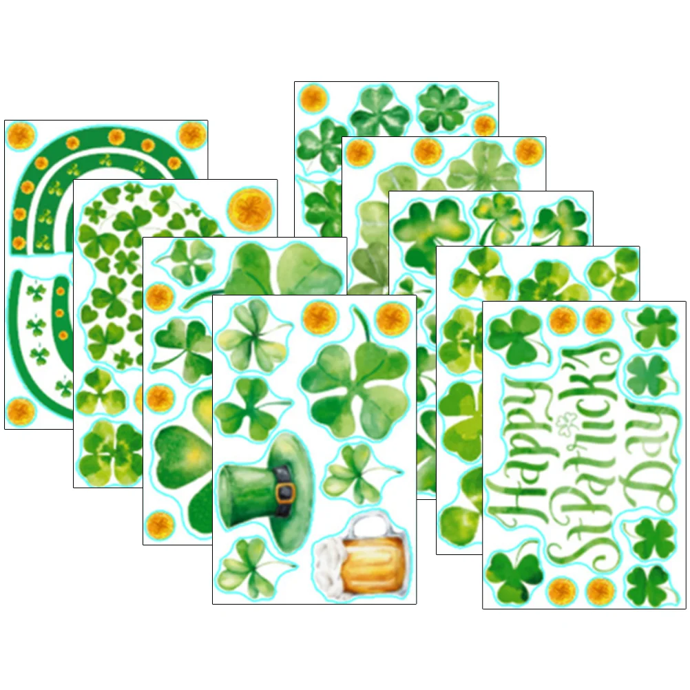 

Wall Day Stickers St S Decals Patrick Decor Door Decorationbackdrop Sofa Pvc Hat Homegnome Leprechaun Shamrock Cling Window