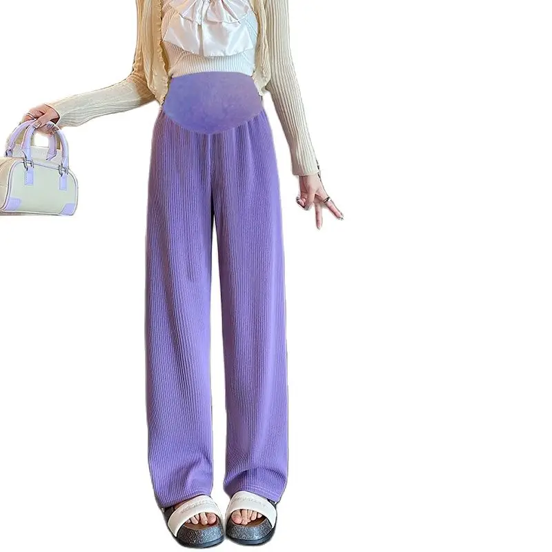 Женские летние брюки для беременных однотонные широкие до пола модная свободная