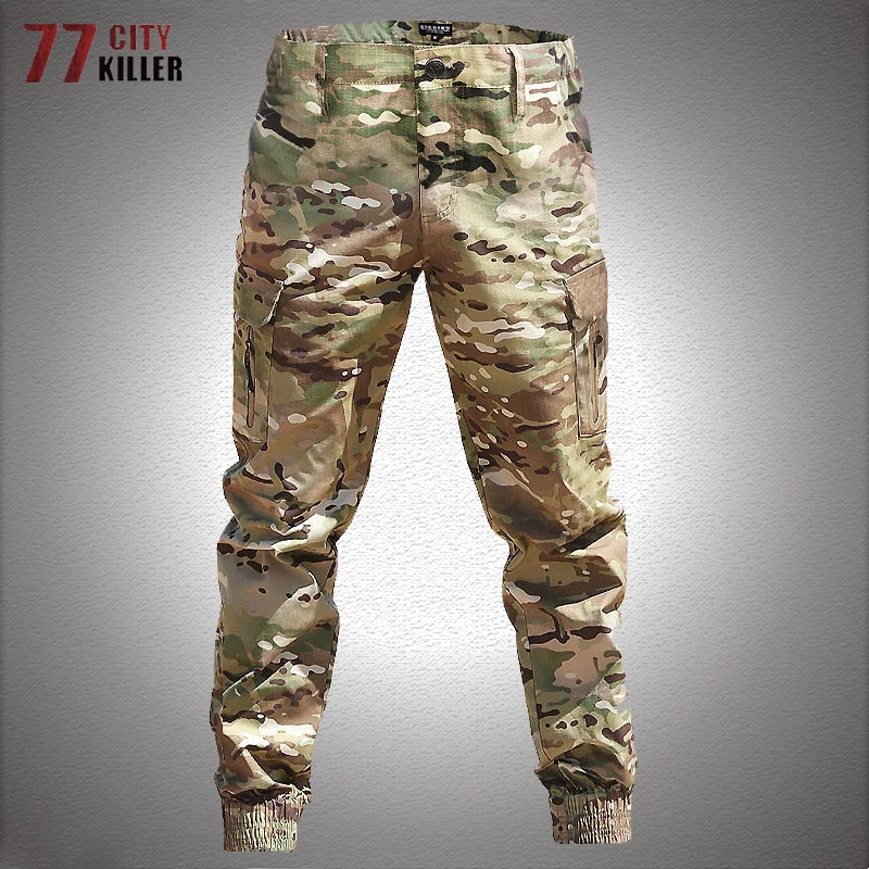 

Camouflage Tactical Pants Men Multi-pocket Waterproof Cargo Jogger Trousers Mens Eu size Military Combat Army Pant Droppshipping