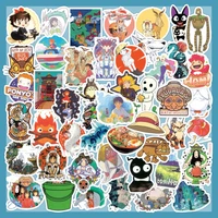 60pcsc spirited away anime stickers cartoon sticker luggage helmet notebook graffiti sticker cute sticker pack laptop skin