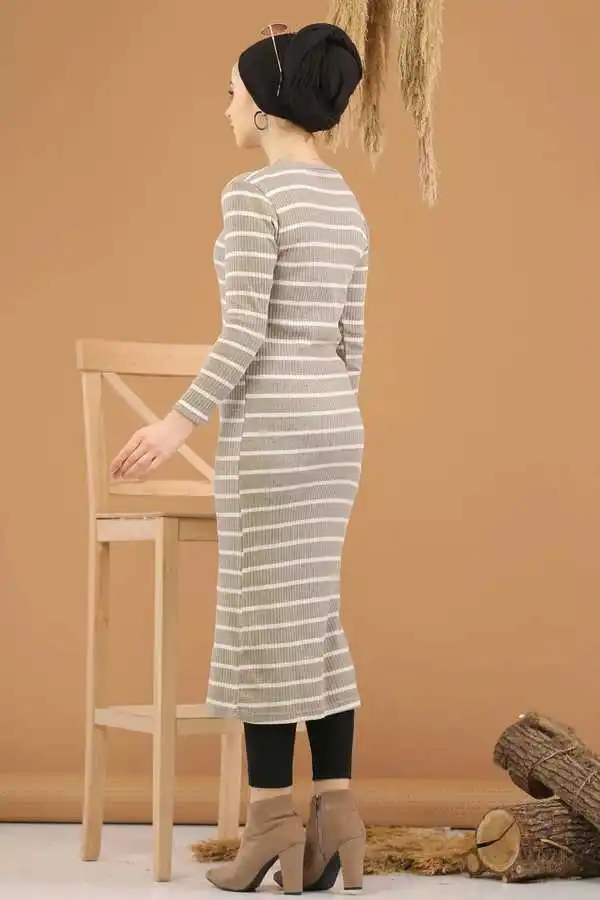 

Hijab Knitwear Dress Mink-8261