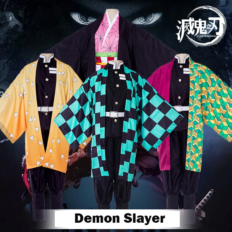 

Demon Slayer Cos Clothing Ninja Wig Knife Cosplay Team Uniform Suit